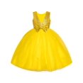thumbnail image 6 of Flower Girl Dress Sleeveless Golden Ball Gown Wedding Pageant 6 Years, 6 of 8