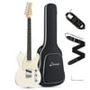 Donner 39 Inch TL Electric Guitar Full Size TC Style Solid Body White for Beginner, DTC-100W