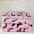 thumbnail image 5 of Feelyou Spooky Pink Bat Twin Comforter Sets, Happy Halloween Animal Bedding Set, Halloween Reversible, 2-Piece, 1 Comforter and 2 Pillowcases, 5 of 7