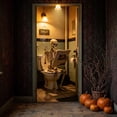 thumbnail image 5 of Halloween Door Cover 35.43x70.87 In, Polyester Festive Party Door Curtain Wall Decoration, Holiday Scene Backdrop Photo Prop, 5 of 6
