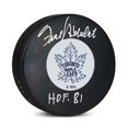 thumbnail image 1 of Frank Mahovlich Signé Toronto Maple Leafs Original Six Rondelle avec HOF Note, 1 of 2