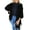 Black, variant on Women's Autumn And Winter Fashion Solid Color Knitted Fringed Cape Cardigan Coat