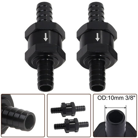 3/8inch Fuel Check Valve One-Way inline Non Return Diesel Gasoline 10Mm 2Pcs by Coconut Ok