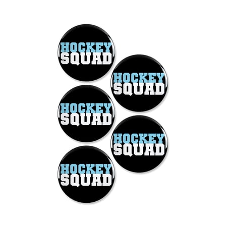 5 Pack - Hockey Squad Team Pinback Buttons - 2.25 Inch