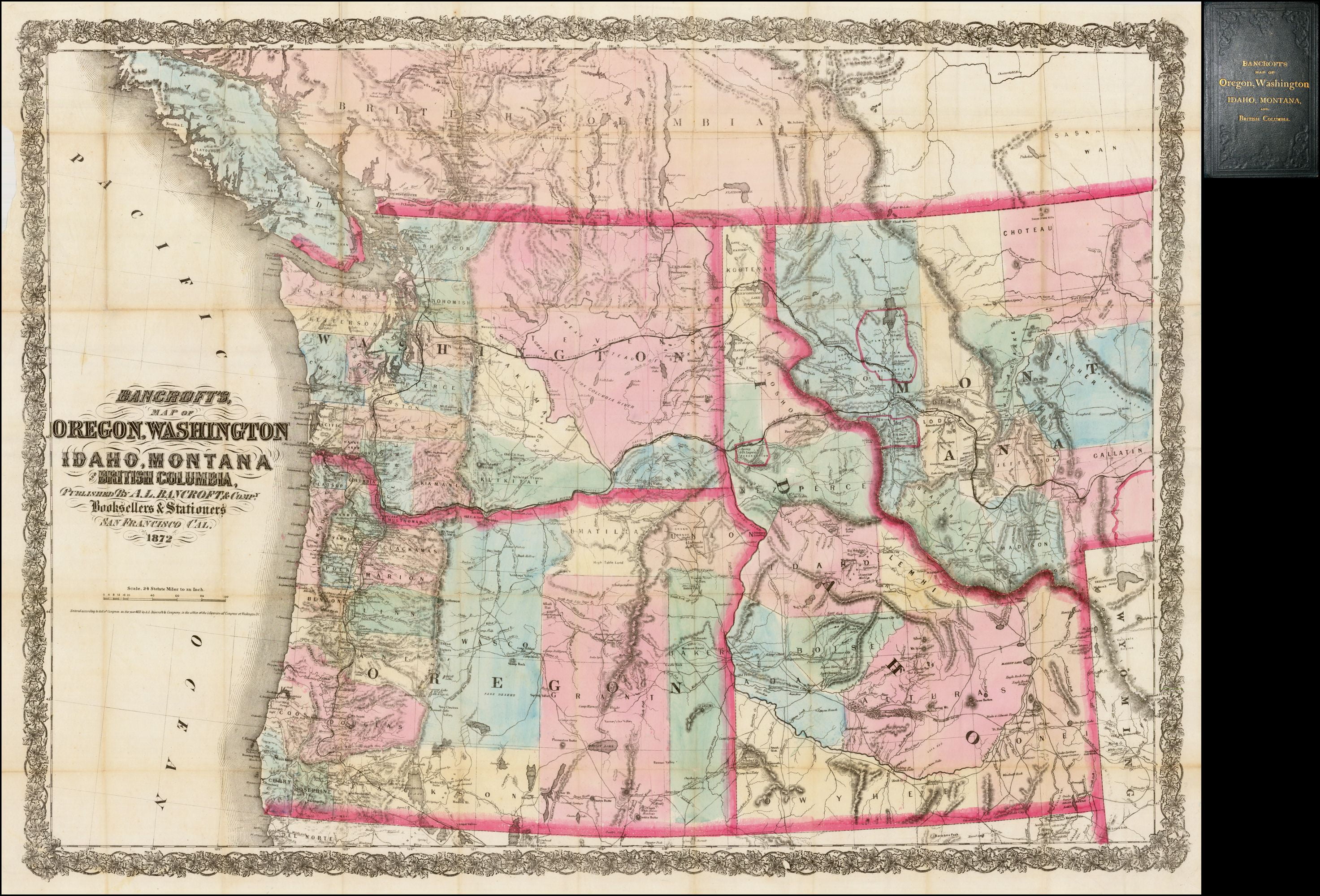 Bancroft's Map of Oregon, Washington, Idaho, Montana and British