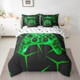 thumbnail image 2 of Castle Fairy Green Gamepads 7-Piece Twin Bedding Sets,3D Geometric Bedding Comforter Set,Video Game Breathable Sheet Sets,Luxury Boys Bedroom Decor,Reversible, 2 of 8