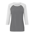 thumbnail image 5 of Jewelreauty Women Tunic Tops Raglan Elbow Length Crewneck T-Shirts Summer Casual Basic Tee, 5 of 7