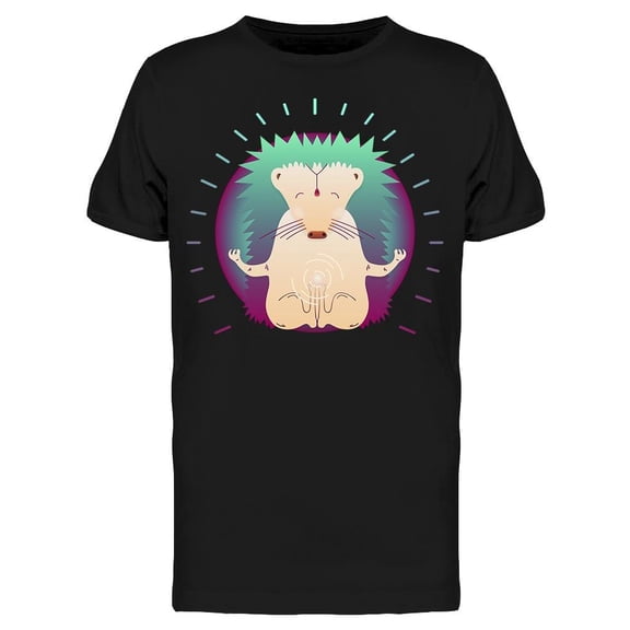 Hedgehog Lotus Pose Yoga T-Shirt Men -Image by Shutterstock, Male 3X-Large