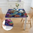 thumbnail image 2 of Awypu Sea Turtle Sea Turtle Gifts Square Fitted Tablecloth 100% Polyester Fiber 36*36, 2 of 8