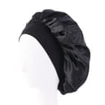 thumbnail image 2 of Gorro para dormir, capó para el cabello, capó ancho negro para dormir, capó para el cabello, respuesta rápida, 2 of 8