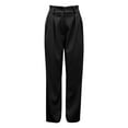 thumbnail image 4 of Women's Pants Women'S Suit Pants Elegant Solid Color High Hanging Wide Leg Pants Straight Leg Pants,Black Women's Casual Pants S, 4 of 7