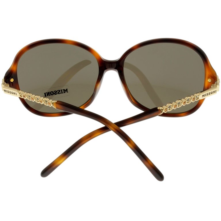 Missoni Sunglasses Women Brown Gold Topaz Swarovski  display picture 2