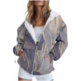 thumbnail image 1 of ICHUANYI Clearance Women's Fashion Casual Halloween Print Zip Hood Long Sleeve Pocket Jacket Top(Gray, XL) ICHUANYI WER2023080907759, 1 of 4