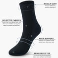 thumbnail image 4 of 6 Pairs Crew Socks for Women Soft Cotton Bootie Socks Moisture-wicking Casual Socks Non Slip Above Ankle, 4 of 7