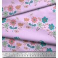 thumbnail image 3 of Soimoi Modal Satin Fabric Floral,Tree & Owl Kids Decor Fabric Printed Yard 42 Inch Wide, 3 of 3
