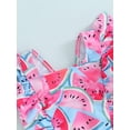 thumbnail image 5 of CIYCuIT Toddler Little Girls Cute One Piece Swimwear Watermelon Print Sleeveless Ruffle Monokini Swimsuit 12M 18M 24M 3T 4T 5T Kids Casual U-neck Summer Bathing Suit, 5 of 8