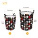 thumbnail image 3 of Fotbe Houndstooth Green Red Cesto de Ropa con Asas, Cesto Impermeable de Gran Capacidad, Bolsa de Lavado para Dormitorio, Cesto de Ropa con Ruedas y Asas-Small, 3 of 6