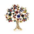 thumbnail image 2 of Broches de árbol de diamantes de imitación multicolores mujeres hombres árbol de navidad fiesta oficina broche casual alfileres regalos, 2 of 5