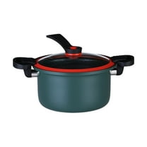 Non-Stick Pressure Cooker | 26cm Aluminum Alloy Pot | Red/Green/Yellow | 10x10x4.9in | Large Capacity for Soups & Cooking | Induction & Gas Stove Compatible | Cool-Touch Handle | Hanging Hole Design
