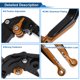 thumbnail image 4 of Palancas de freno y embrague cortas y largas para Kawasaki VERSYS 650 2015-2023, palanca de freno ajustable de motocicleta, aleación de aluminio, mango negro con extremo naranja, 4 of 6