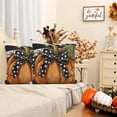 thumbnail image 2 of DaShan Fall Throw Pillow Covers 20x20 Set of 2,Black Stripes Pumpkin Pillowcase Cushion Cover for Couch Sofa Bed, 2 of 6