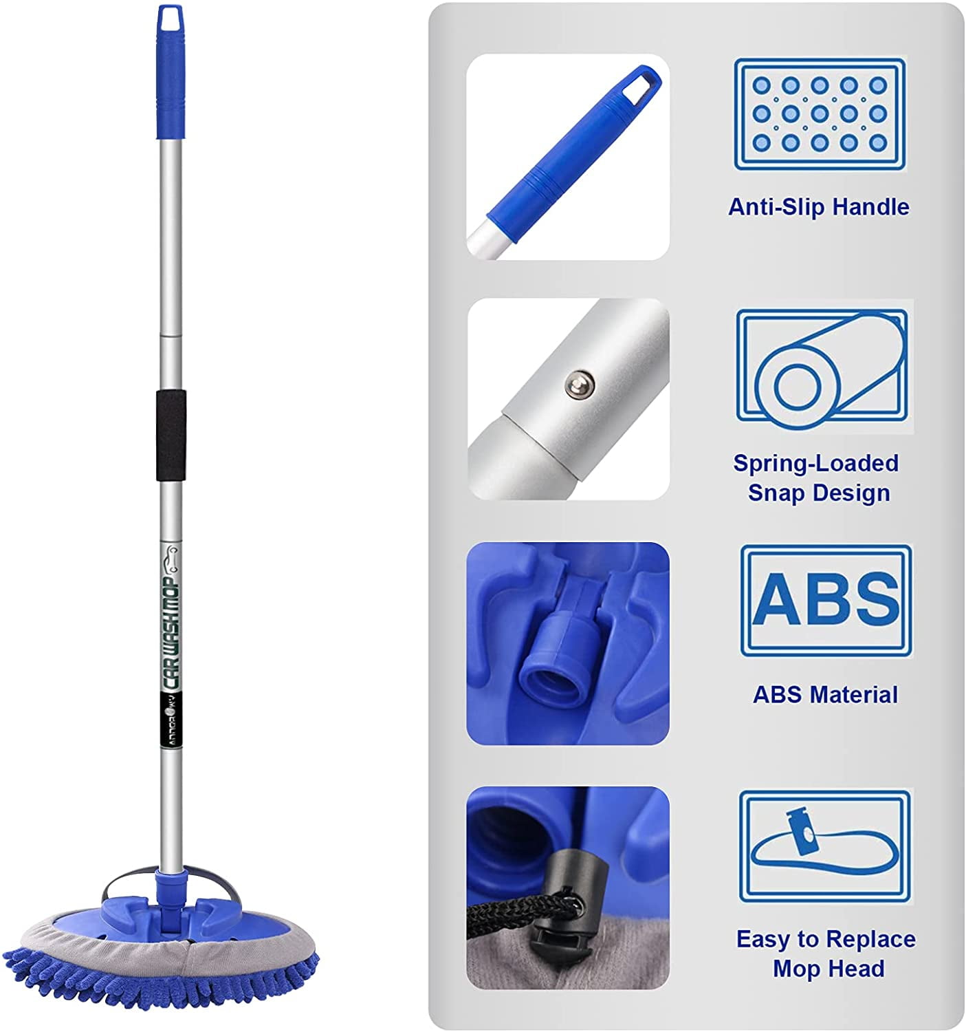 Microfiber Car Sponge Mop Duster or Mitt with Long Handle Car Cleaning  Accessories Bl20437 - China Car Duster and Duster price