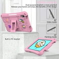 thumbnail image 3 of iPad mini 6th 7th Gen Case for Kids, Soft EVA Rubber Shoulder Strap Kickstand Children Friendly Anti-Scratch Shockproof Bumper Case Cover for Apple iPad mini 6 7 8.3" 2021/2024, Pink, 3 of 7