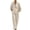 Beige, variant on Women's 2 Piece Outfits Linen Pants Dressy Casual Sets Batwing Sleeve Shirt and Wide Leg Pants Suits