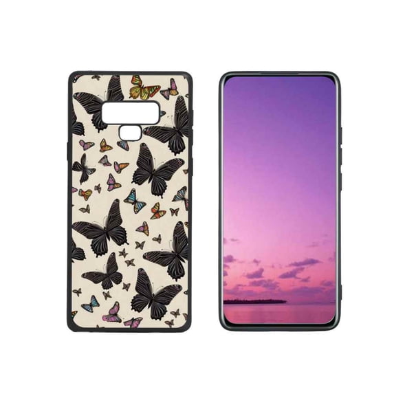Compatible with Samsung Galaxy Note 9 Phone Case, Butterflies678-116 Case Silicone Protective for Teen Girl Boy Case for Samsung Galaxy Note 9
