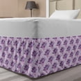 thumbnail image 1 of Bird Bed Skirt, Continuous Colored Pattern of Funny Abstract Design Exotic Peacock, Elastic Bedskirt Dust Ruffle Wrap Around for Bedding Decor, 4 Sizes, Pastel Purple Multicolor, by Ambesonne, 1 of 2