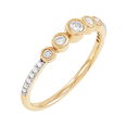 thumbnail image 2 of Women's Welry 1/4 cttw Diamond Graduated Ring in 10kt Yellow Gold, Size 8, 2 of 5