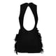 thumbnail image 3 of WILLBEST Vestidos De Lino Para Mujer Vestido De Plumas Con Lentejuelas Y Falda Tipo Mochila Con Escote En V Profundo Para Mujer, 3 of 3