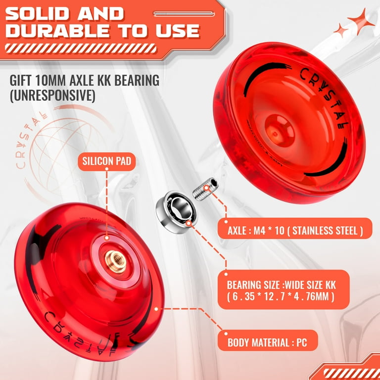 Magicyoyo Responsive Yoyo K2 Crystal Red Dual Purpose Plastic Yo