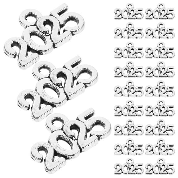 2025 Zinc Alloy Pendant Charms 100Pcs Jewelry Making Keychain Accessories for Graduation and New Year