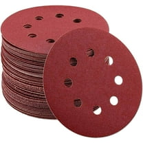100PCS 80 Grit 5 inch Sanding Discs Hook Loop 8-Hole Orbital Sander Paper Pad