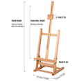 thumbnail image 2 of Soporte de caballete de arte, marco de pintura de mesa, caballete de madera de haya, soportes de lona, 2 of 8