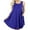 Blue, variant on Women's Eyelet Swimsuit Cover Up Pleated Front Halter Dress Sleeveless Summer Beach Cover Up Shermie