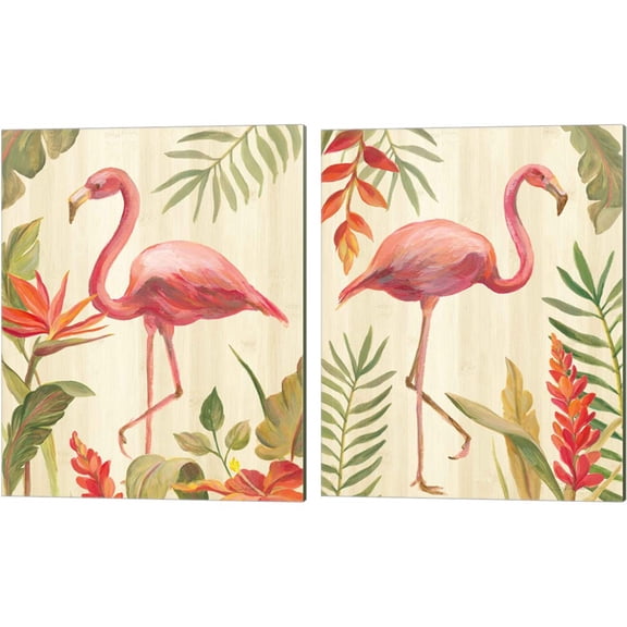 Great Art Now Tropical Garden B by Silvia Vassileva 2 Piece Canvas Art Set Each 12W x 15H