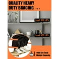 thumbnail image 5 of Heavy Duty Wood Storage Rack Wall Mount, 6-Level System Holds Up to 1400 lbs, Rustproof & Space-Saving Design, 5 of 6