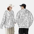 thumbnail image 4 of Balery Black White Music Sudadera ligera de manga larga con capucha y protección solar UPF 50+ para hombre y mujer, ideal para pesca y running-X-Large, 4 of 7