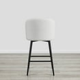 thumbnail image 5 of CHITA 27" Swivel Upholstered Counter Bar Stools with Back & Metal Legs Set of 2,Fabric in White, 5 of 6