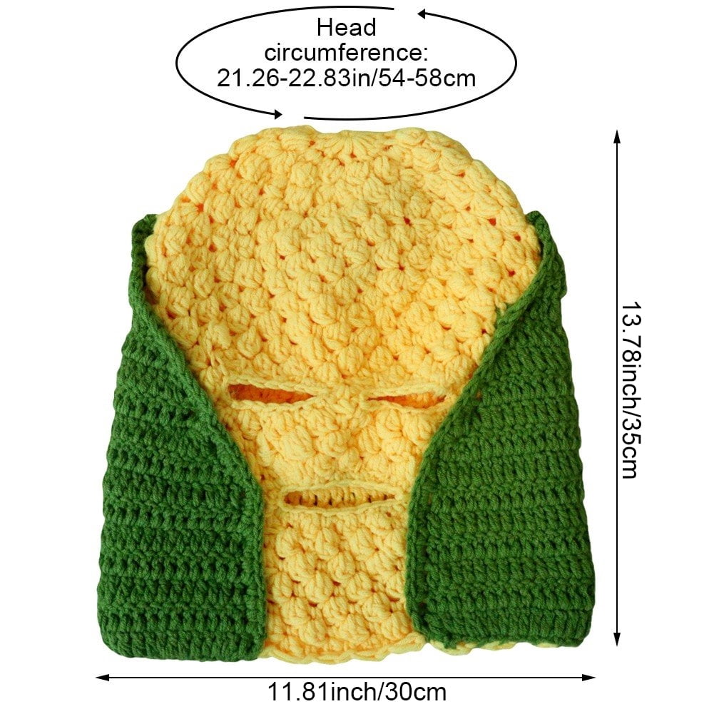 Jiibva Creative Knitted Hat, Unisex Knit Corn Beanie, Winter Warm Knitted Cap Funny Corn Hats Ski Mask Windproof Hat for Halloween Events