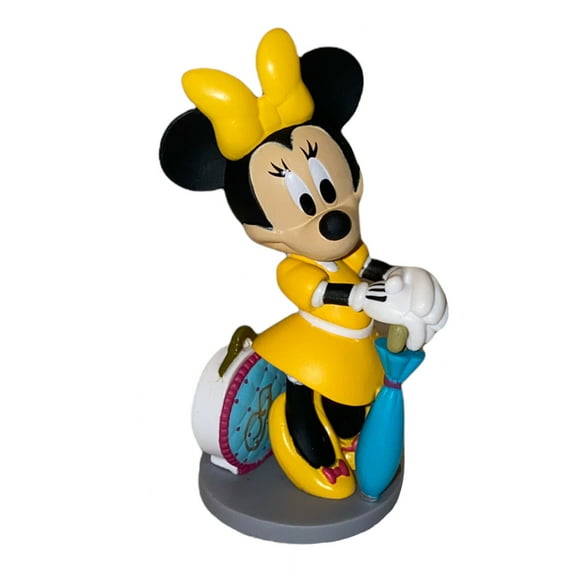 Minnie Mouse Vacation Tourist Cake Topper Yellow Umbrella Figure 3” Figurine New