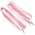 thumbnail image 4 of WRISTBIQUE 1 Pair Shoelaces Chiffon Wide Laces Dark Red for Women, 4 of 8