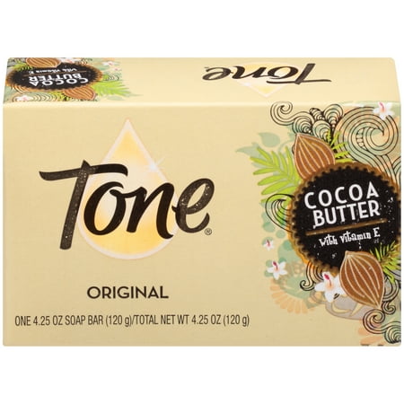 Tone Bath Bar Soap, Cocoa Butter, 4.25 Ounce Bars, 1