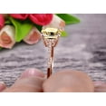 thumbnail image 3 of 7mm Cushion Cut 1.80 Carat Champagne Diamond Moissanite Engagement Ring Anniversary Gift 10k Rose Gold Curved Basket Under, 3 of 5