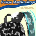 thumbnail image 5 of Skull and Butterfly Gothic Pattern 17" School Backpacks for Teens,Waterproof Oxford Fabric,S-Shape Padded Straps for School,Travel,Hiking,Camping, 5 of 6