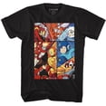 thumbnail image 1 of Mega Man T-Shirt pour Adulte Noir à Panneaux de Robot, 1 of 2