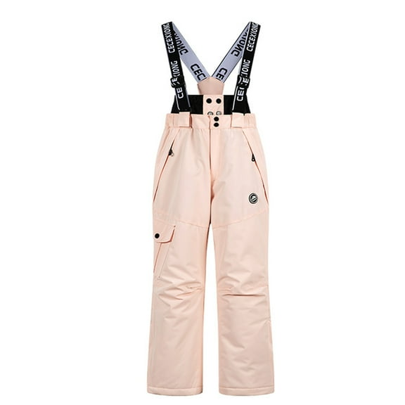 Girls Boys Kids Unisex Insulated Snow Ski Pants Adjustable Snowboard Bib Outdoor Waterproof Insulated Ripstop Snowboarding Overalls Winter