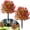 Red, variant on Djiypn 22" Set of 2 Spring Artificial Boxwood Topiary Ball Tree with Spikes,UV Resistant Fake Outdoor shrubs with Violet Flowers, Realistic Faux Plants Bushes for Garden Front Porch Yard Patio